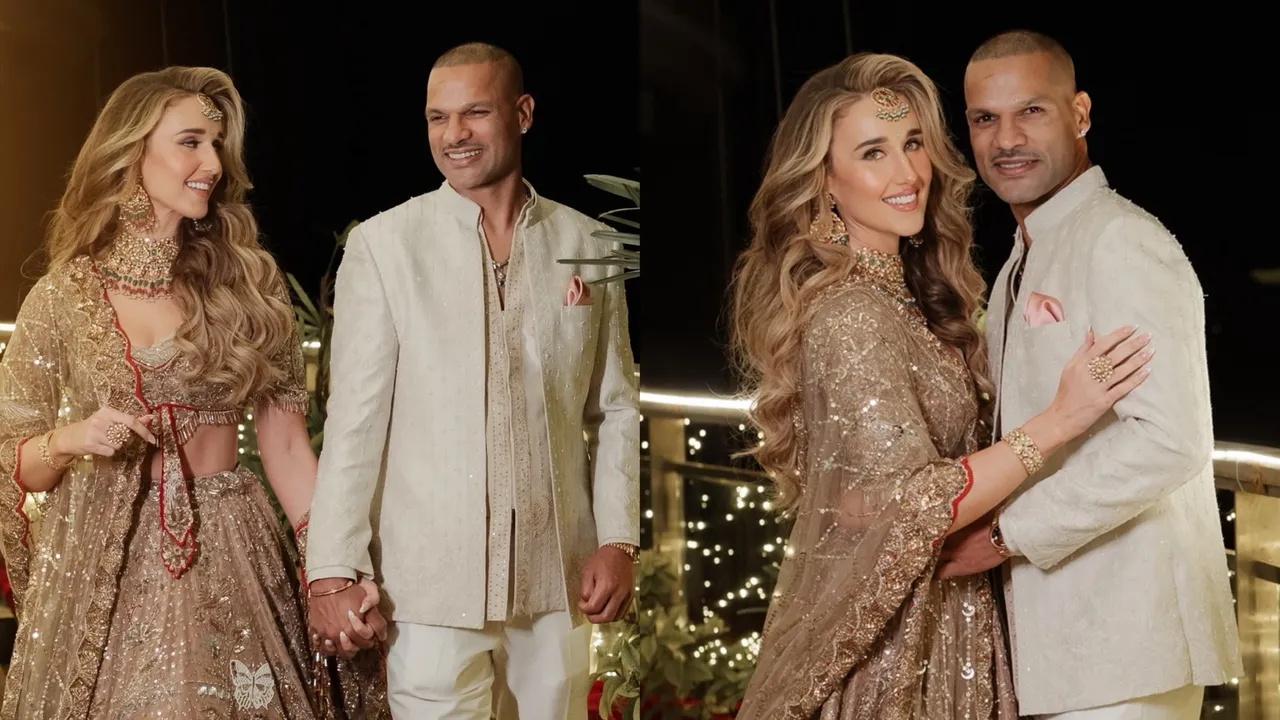 Shikhar Dhawan Sophie Shine Sangeet