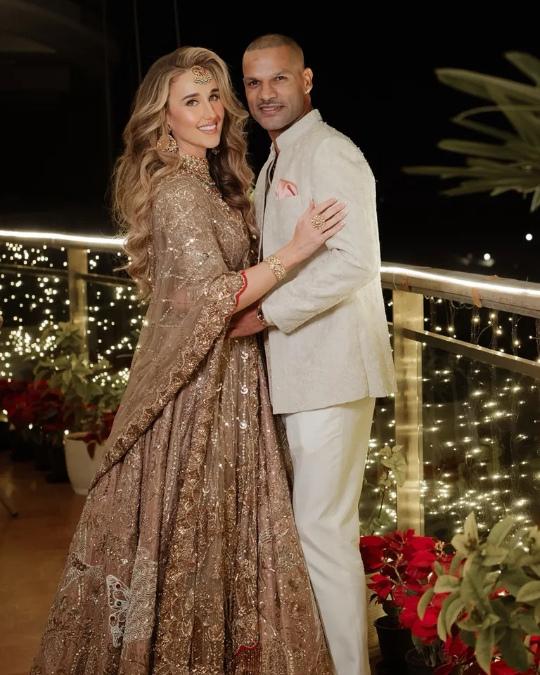 Shikhar Dhawan Sophie Shine Sangeet