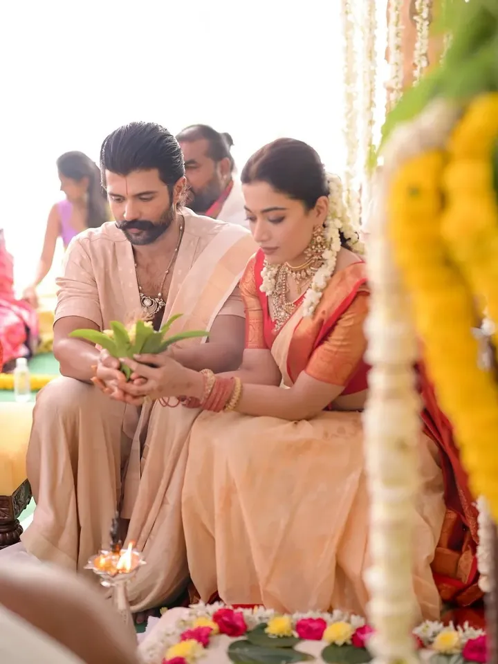 Rashmika Mandanna Vijay Deverakonda Satyanarayan Vratam Pooja