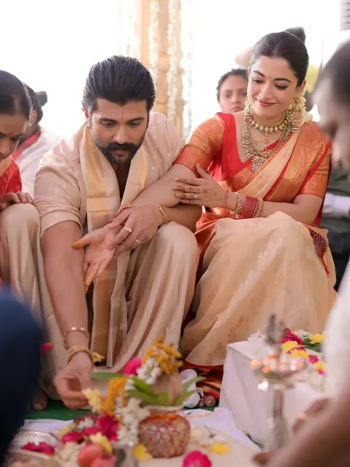 Rashmika Mandanna Vijay Deverakonda Satyanarayan Vratam Pooja