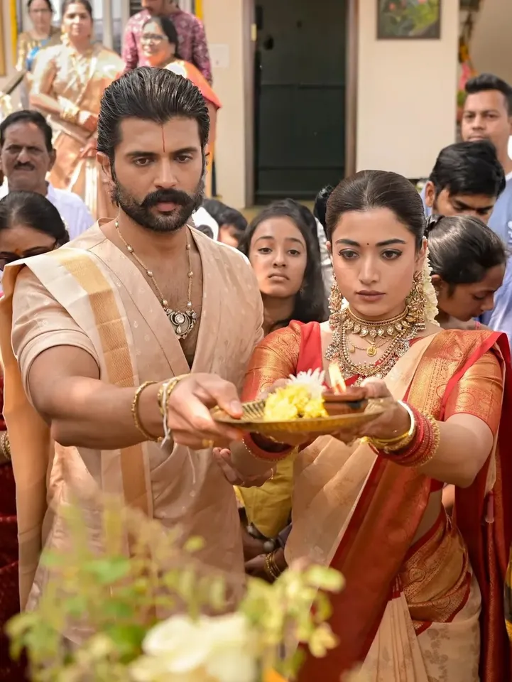 Rashmika Mandanna Vijay Deverakonda Satyanarayan Vratam Pooja