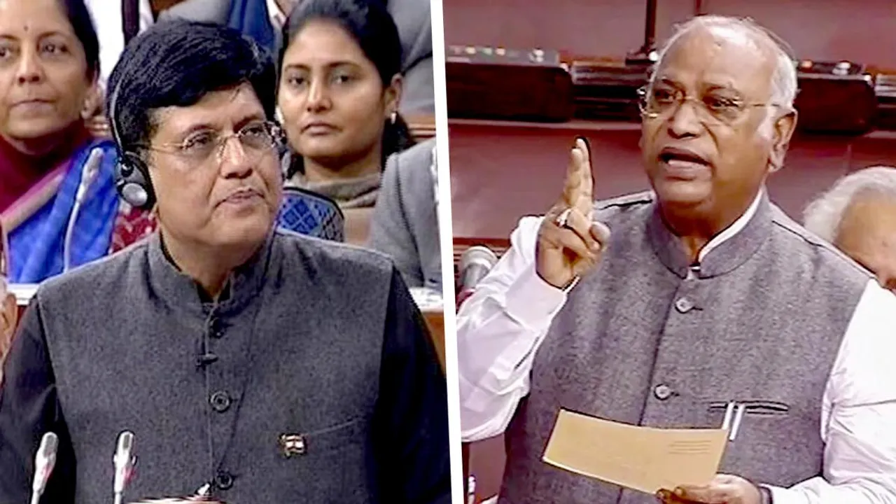 Piyush Goyal Mallikarjun Kharge