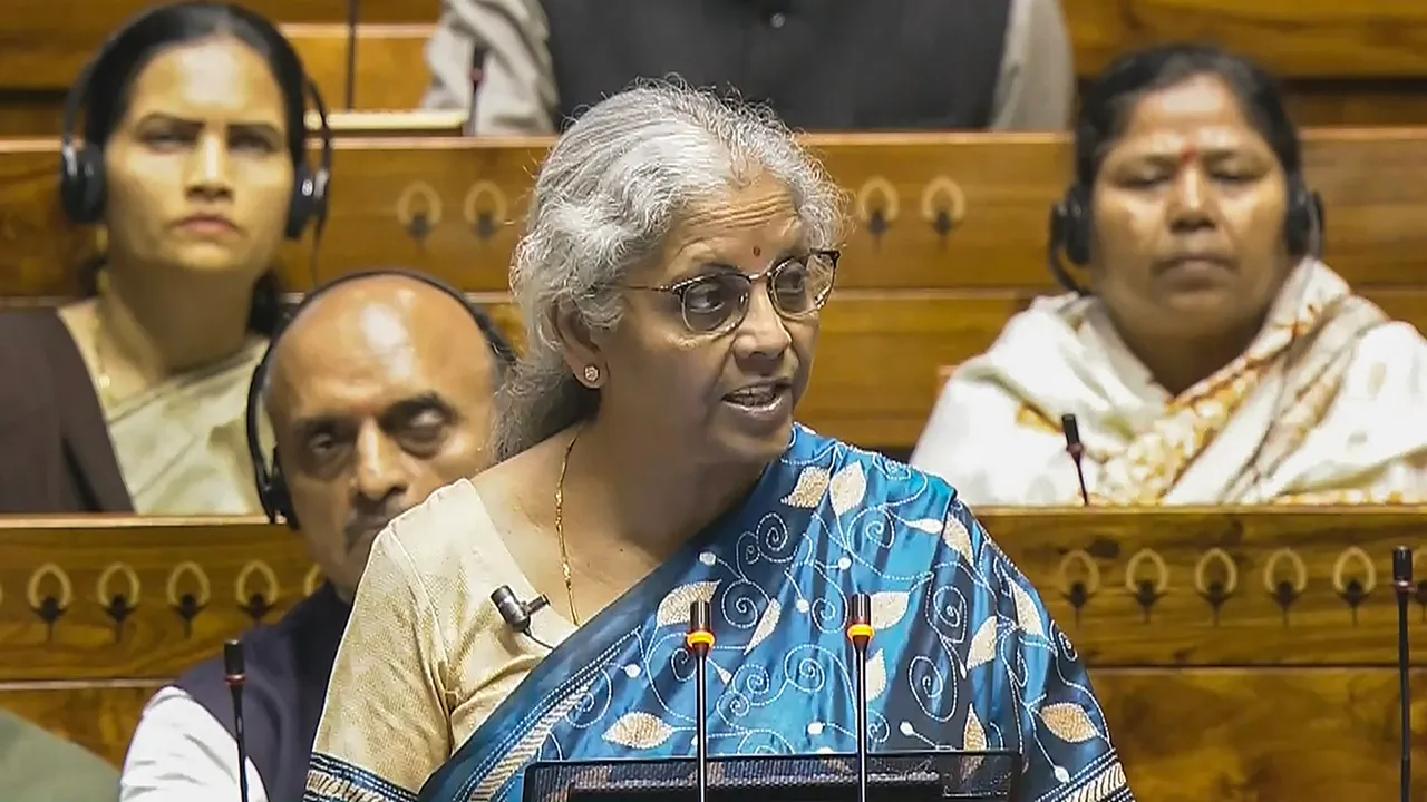 Union Finance Minister Nirmala Sitharaman presents the Interim Budget 2024 in the Lok Sabha, at Parliament House in New Delhi