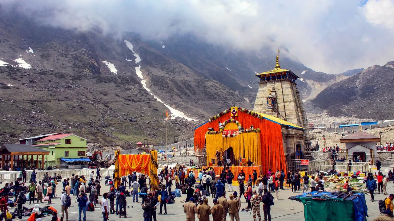 Kedarnath temple being decorated ahead of its opening for the 'Char Dham Yatra', in Rudraprayag, Thursday, May 9, 2024