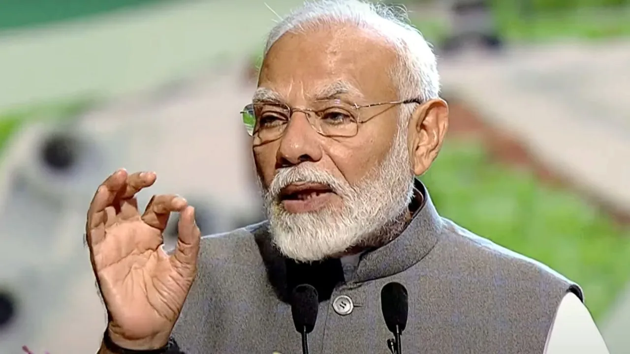 Prime Minister Narendra Modi speaks at the inauguration of the 32nd International Conference of Agricultural Economists, in New Delhi, Saturday, Aug. 3, 2024
