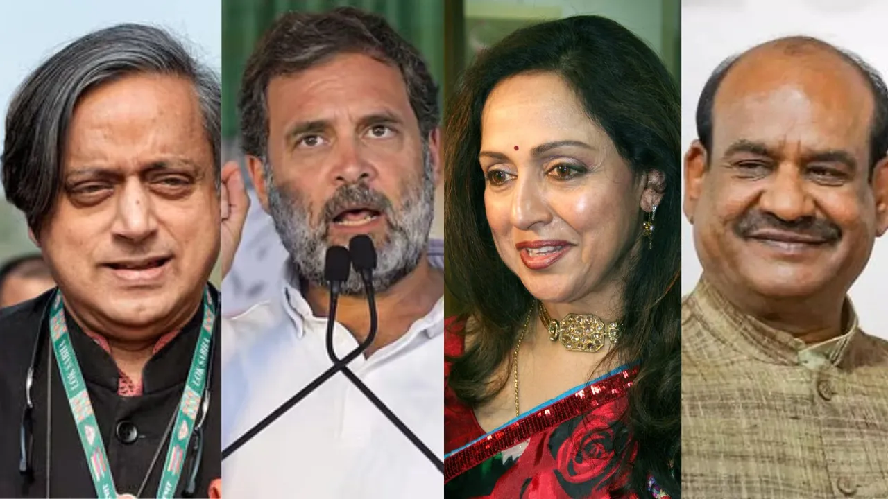 Shashi Tharoor Rahul Gandhi Hema Malini Om Birla