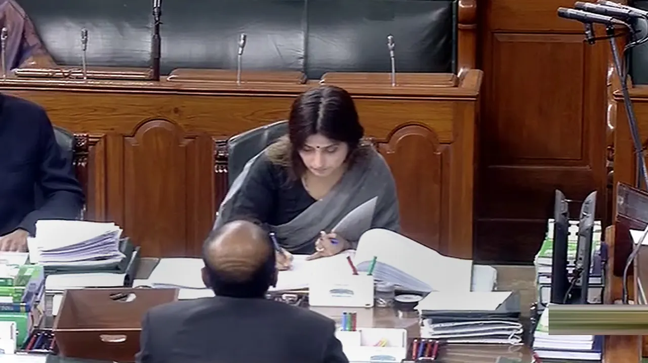 Dimple Yadav takes oath as MP Lok Sabha
