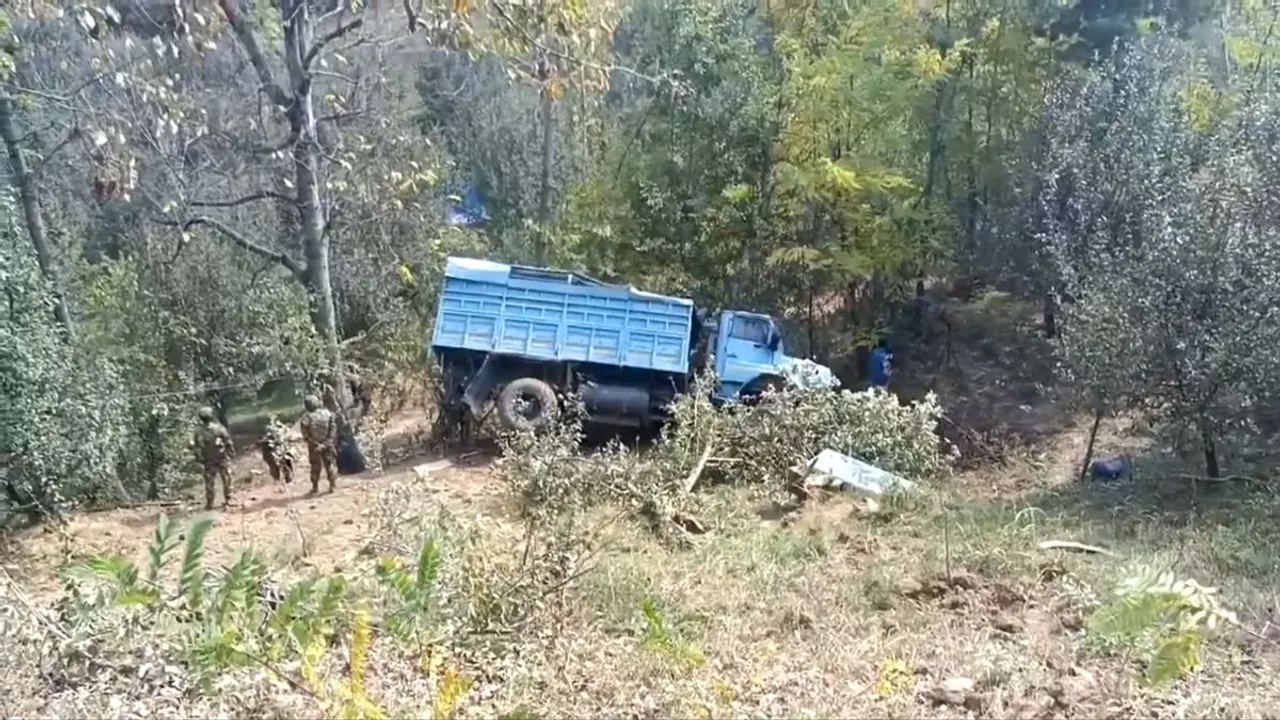A CRPF vehicle skidded off the road and fell into a gorge in Jammu and Kashmir's Budgam district on Thursday