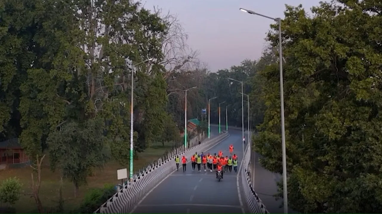 Screengrab of video promoting the Kashmir marathon