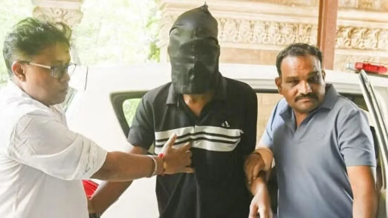One of the accused in the Baba Siddique murder case being produced at a court, in Mumbai, Sunday, October 20, 2024