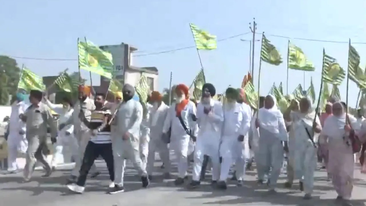 Farmers hold protests in Sangrur's Badrukhan
