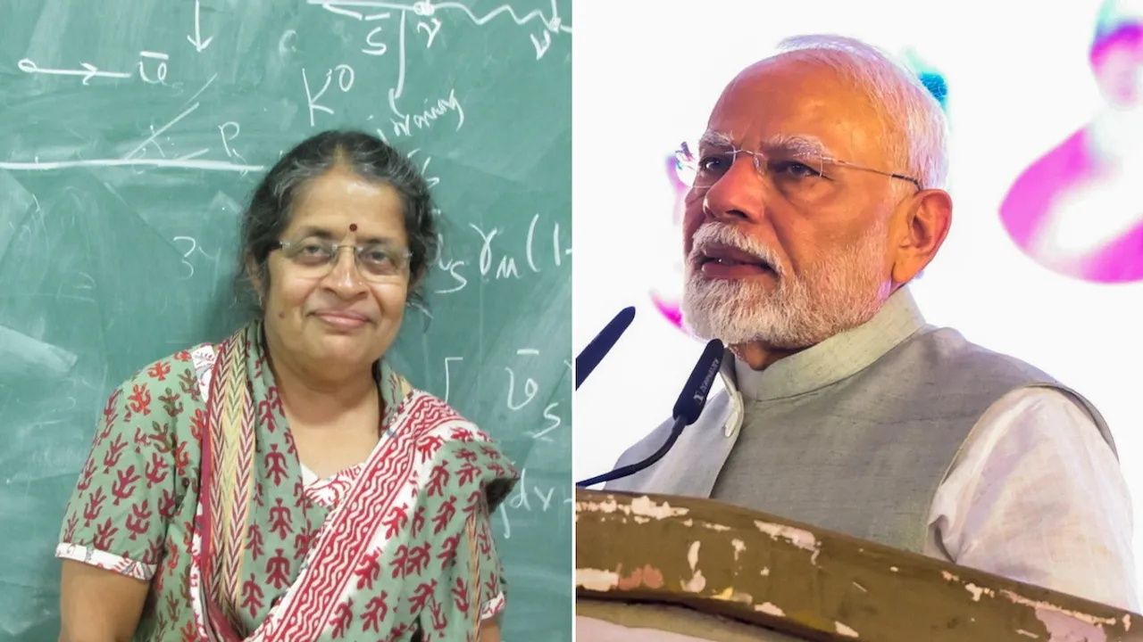 Rohini Godbole and Narendra Modi