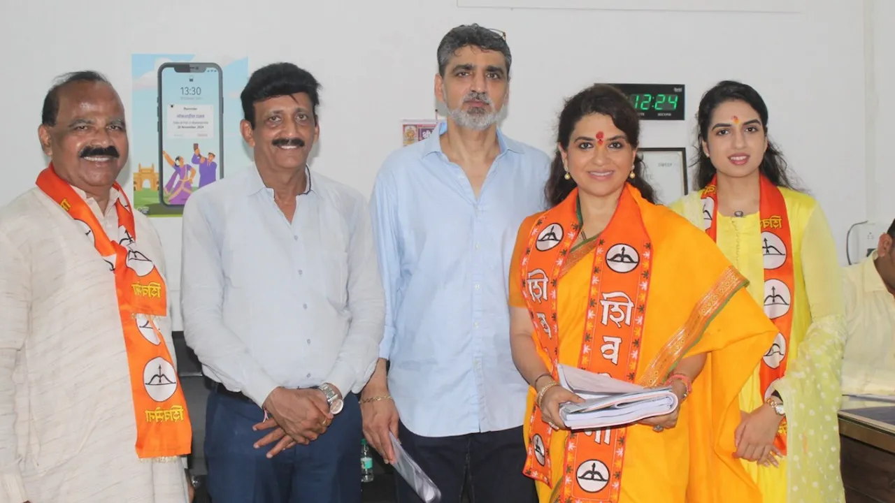 Shiv Sena candidate from Mumbadevi Assembly constituency Shaina NC files her nomination for the upcoming Maharashtra Assembly elections.