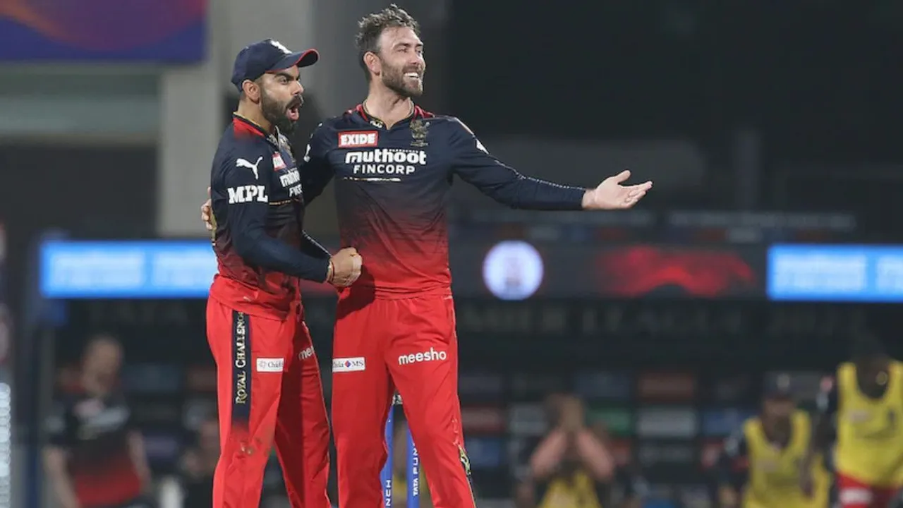 Australian cricketer Glenn Maxwell and Virat Kohli