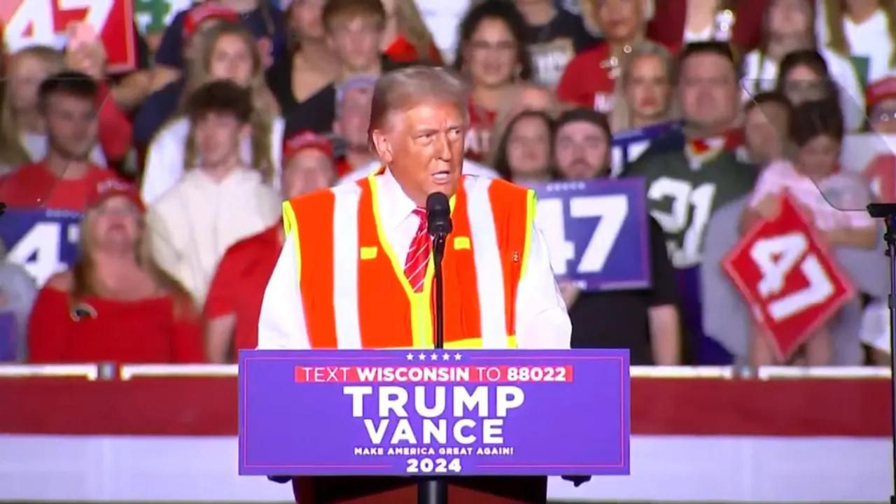 Former President Donald Trump at Wisconsin rally