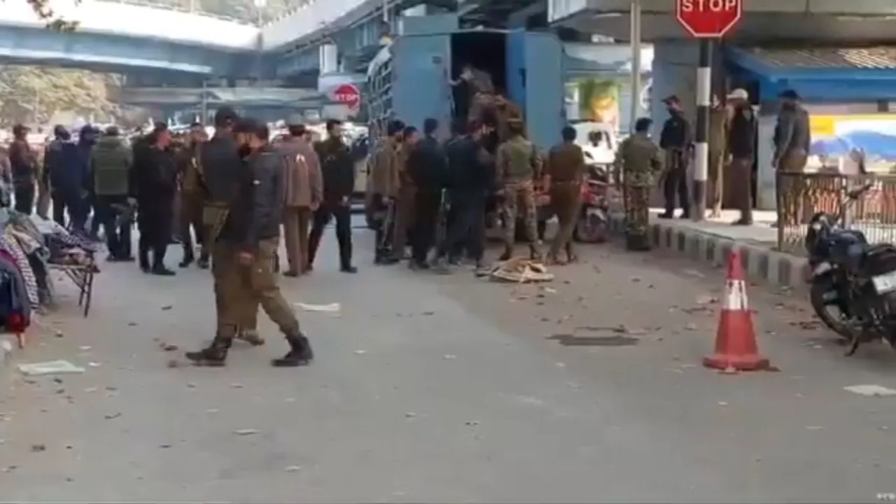 Terrorists threw a grenade in a crowded flea market in Srinagar on Sunday