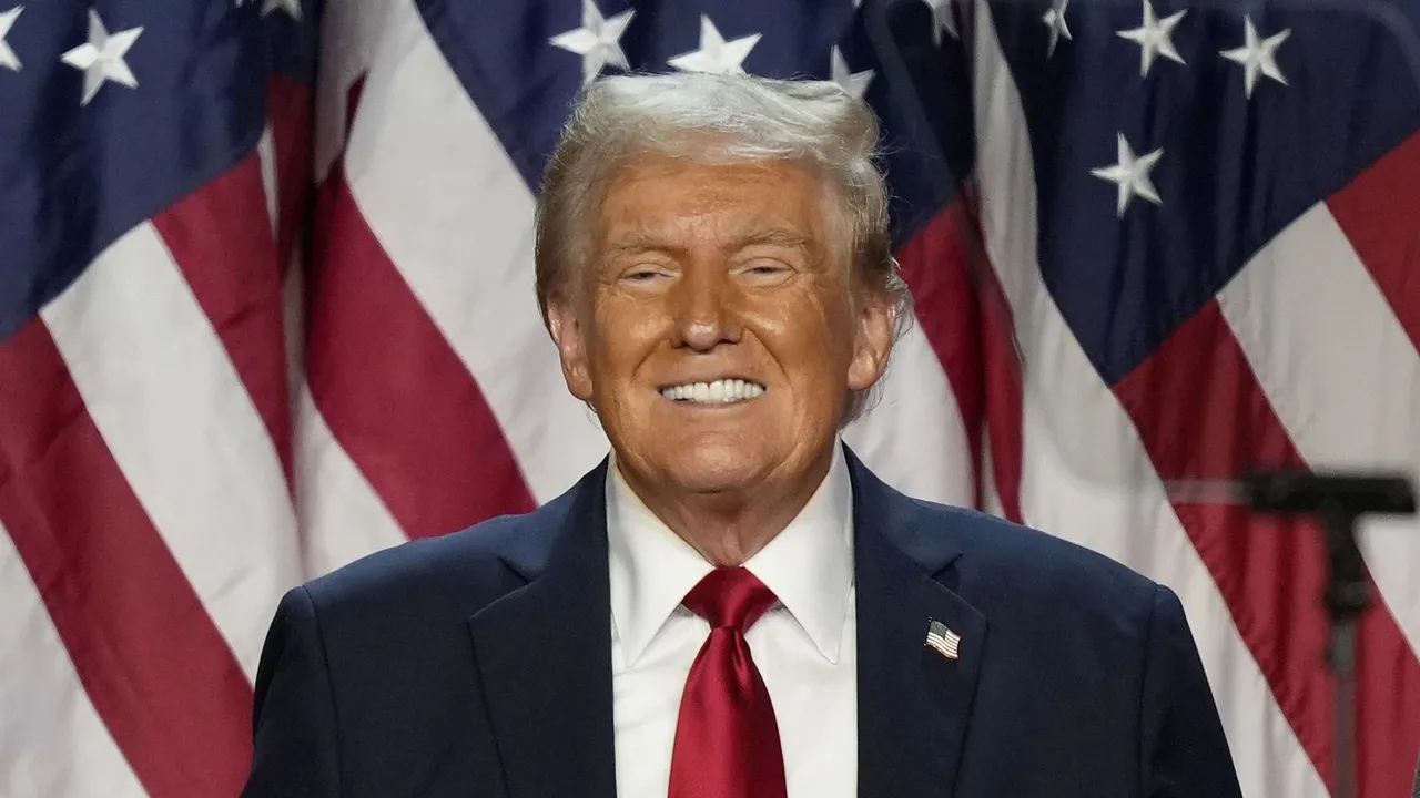 Republican presidential nominee former President Donald Trump is pictured at an election night watch party, Wednesday, Nov. 6, 2024, in West Palm Beach, Fla. (AP Photo)