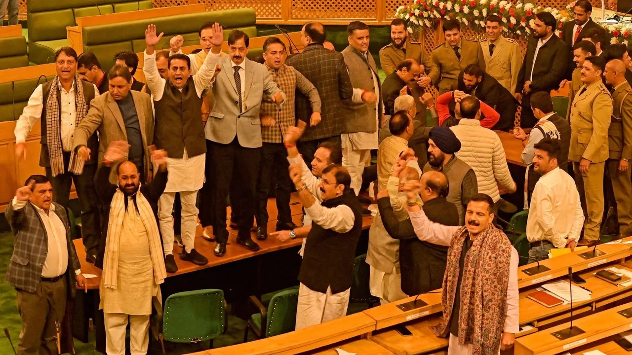 Jammu and Kashmir Assembly Jai Shri Ram