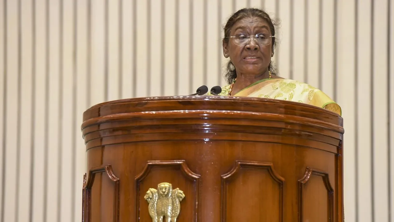 President Droupadi Murmu during an event to mark the 'Vigilance Awareness Week 2024', in New Delhi, Friday, Nov. 8, 2024.