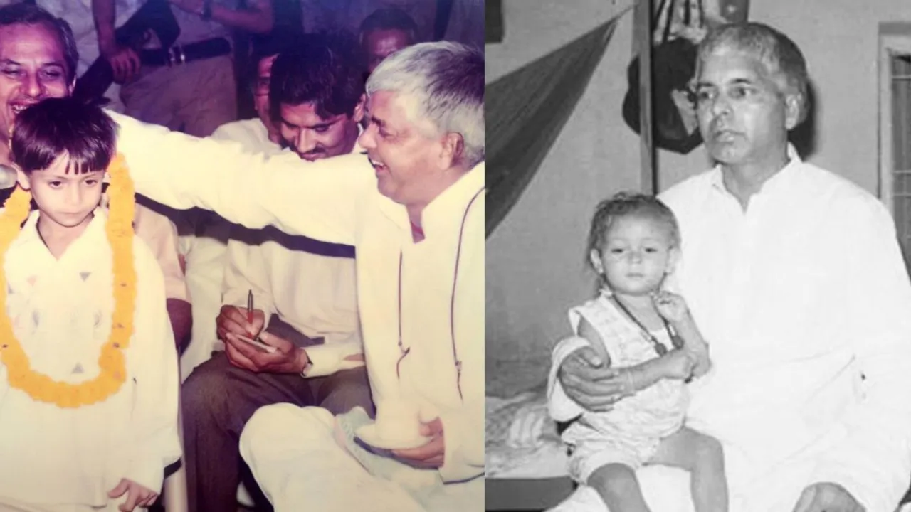 RJD president Lalu Prasad Yadav and his younger son Tejashwi Yadav