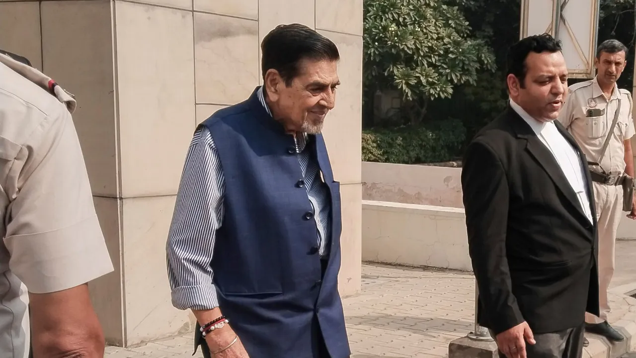 Congress leader Jagdish Tytler appears at the Rouse Avenue court in 1984 anti-Sikh riots case, in New Delhi, Tuesday, Nov. 5, 2024.