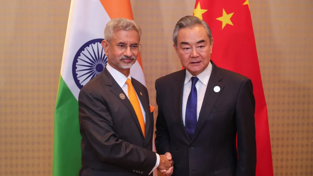 External Affairs Minister S Jaishankar in a meeting with China's Foreign Minister Wang Yi on the sidelines of the G20 Summit in Rio de Janerio.