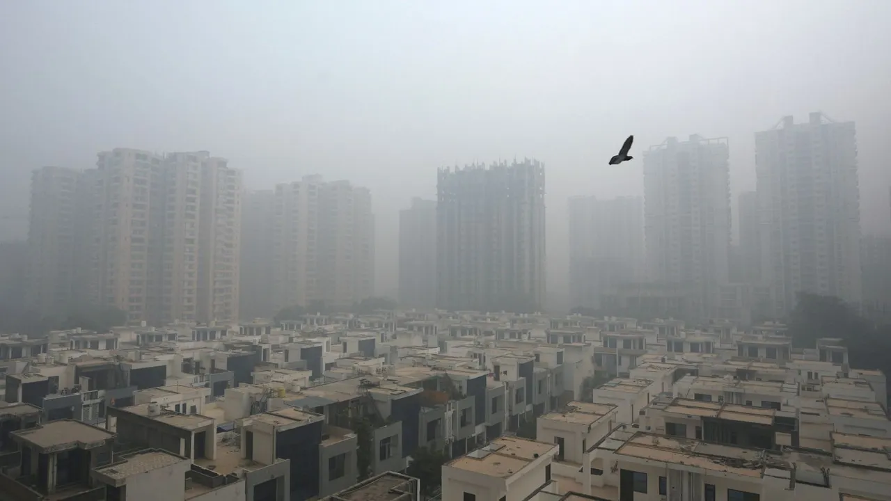 A blanket of smog covers a part of Greater Noida, Tuesday, Nov. 19, 2024.
