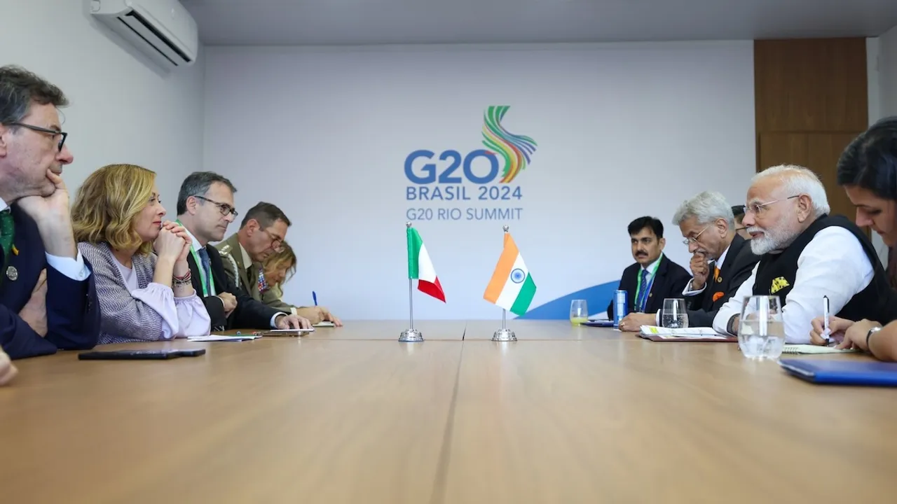 Narenda Modi and Giorgia Meloni