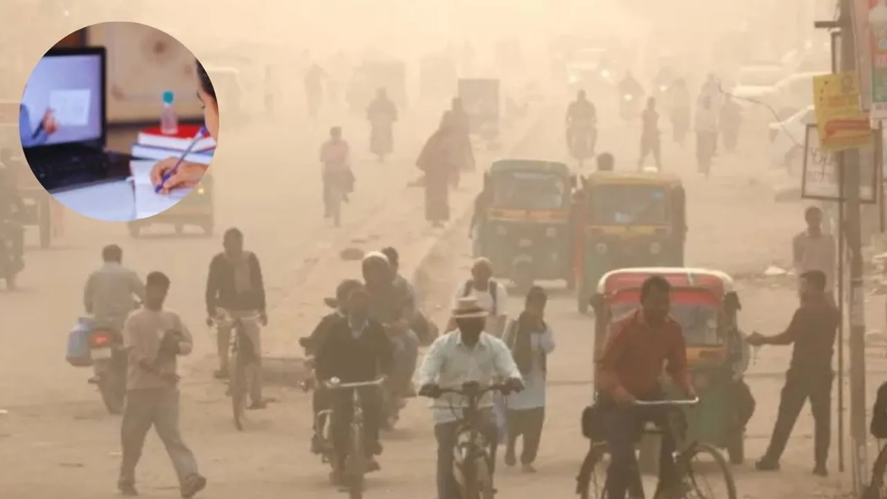 Online classes due to pollution