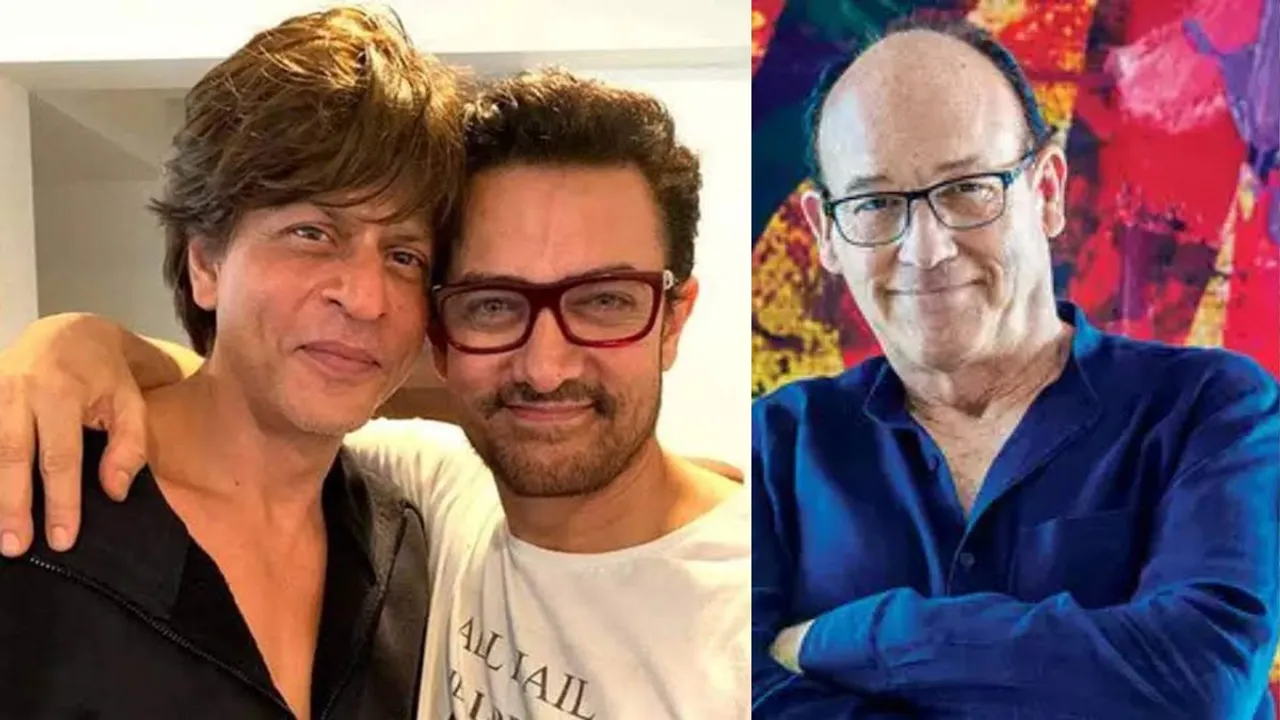 Director Chuck Russell, Aamir Khan and Shah Rukh Khan