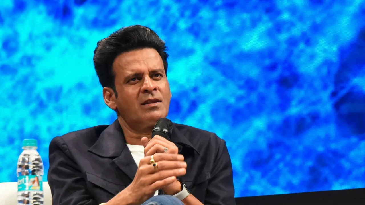 Bollywood actor Manoj Bajpayee during a session at the 55th International Film Festival of India (IFFI), in Goa.