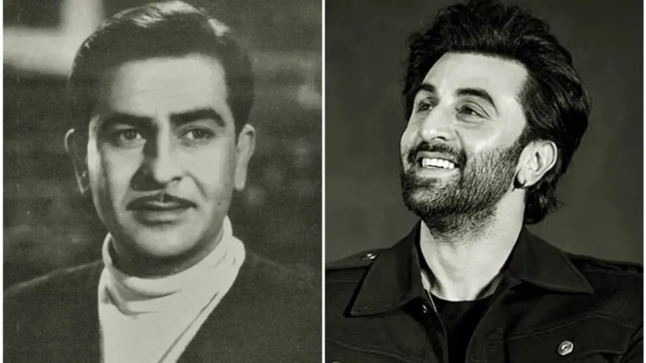 Ranbir Kapoor and Raj Kapoor
