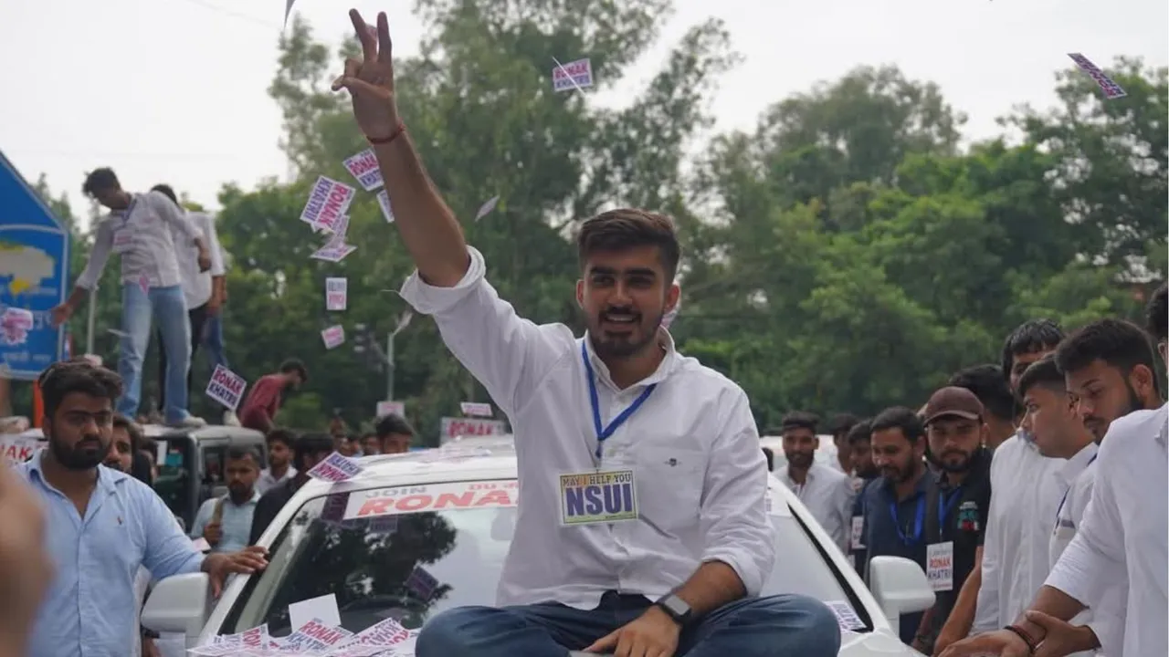 DUSU President Rounak Khatri NSUI