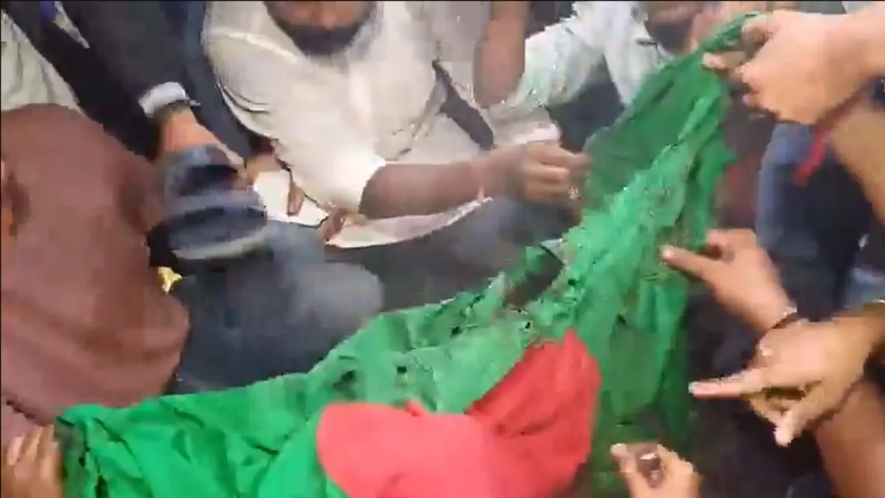 Protests againsta Bangladesh going on in Kolkata