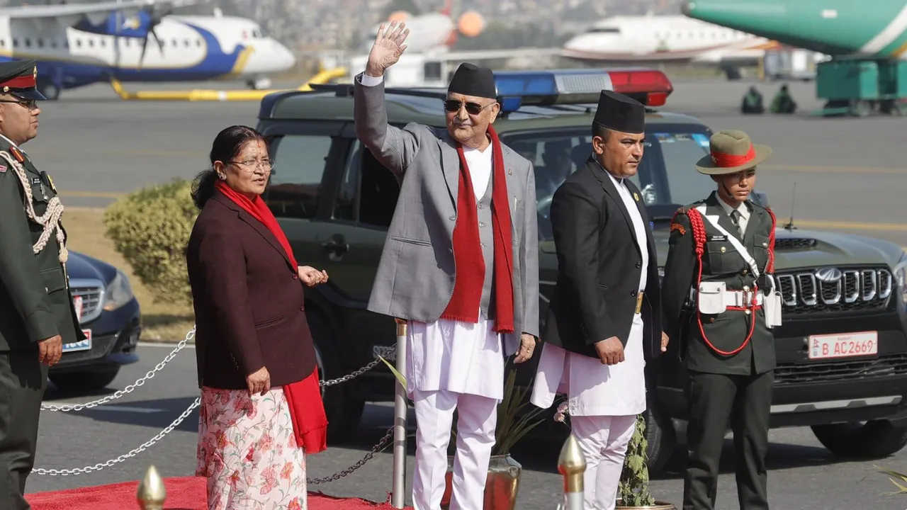 K P Sharma Oli China Visit