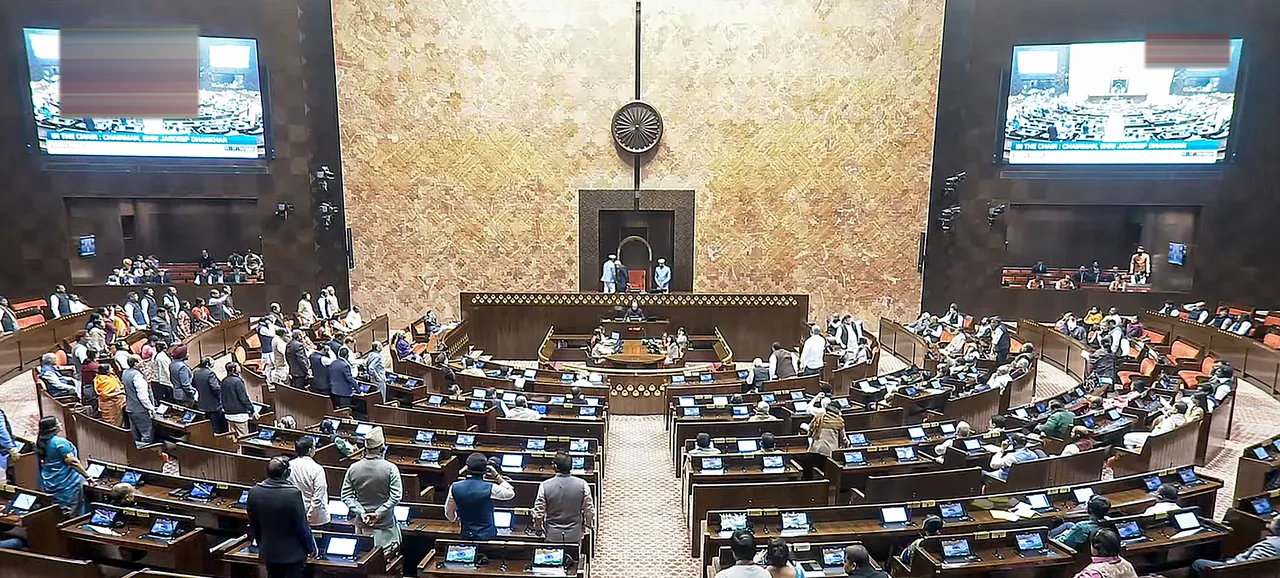 Members in the Rajya Sabha during the Winter session of Parliament, in New Delhi, Tuesday, Dec. 10, 2024.