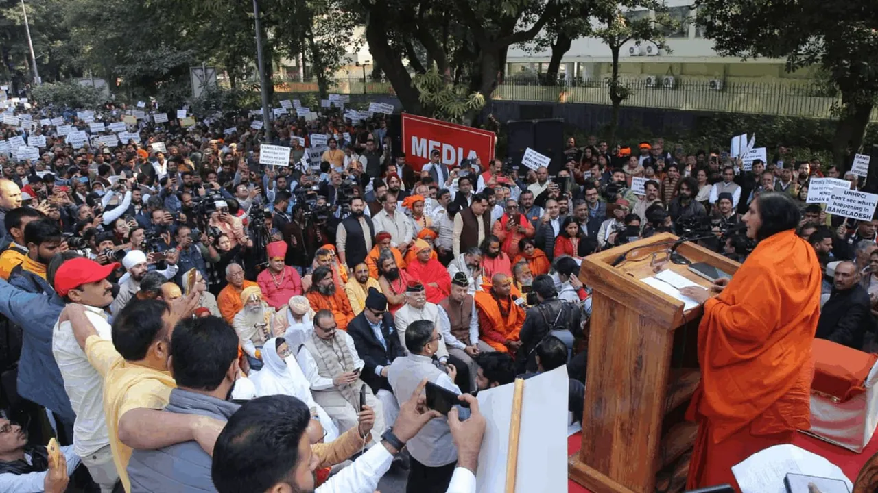 Protest Against Bangladesh in Delhi