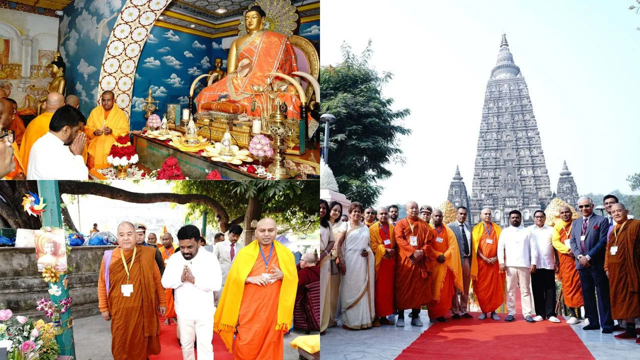 Sri Lankan President Anura Kumara Dissanayake in Bodh Gaya, Bihar