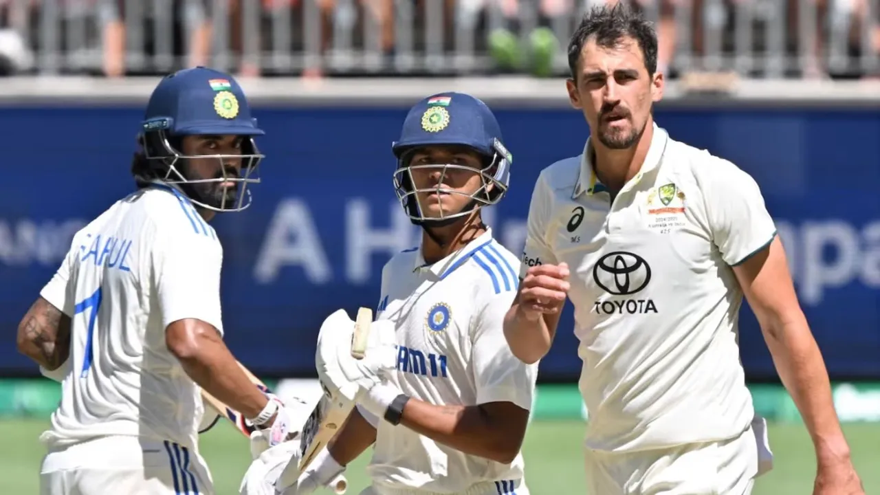 Yashasvi Jaiswal KL Rahul Mitchell Starc India vs Australia