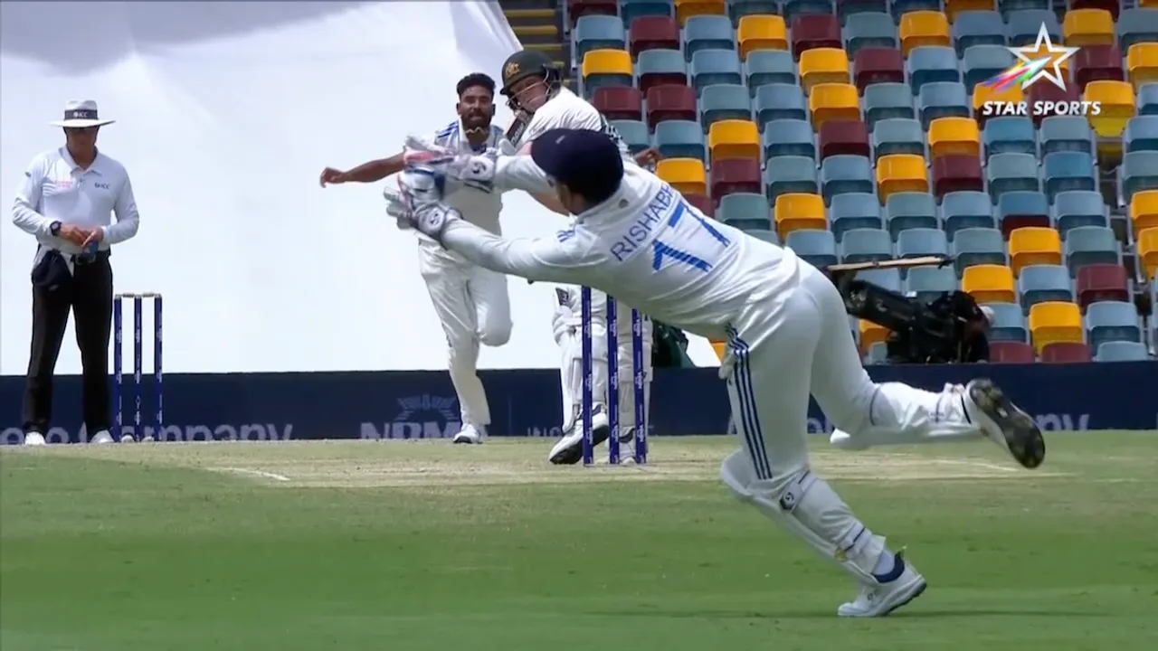 Rishabh Pant dismisses Smith with a stunning catch at Brisbane on Wednesday, December 18, 2024.