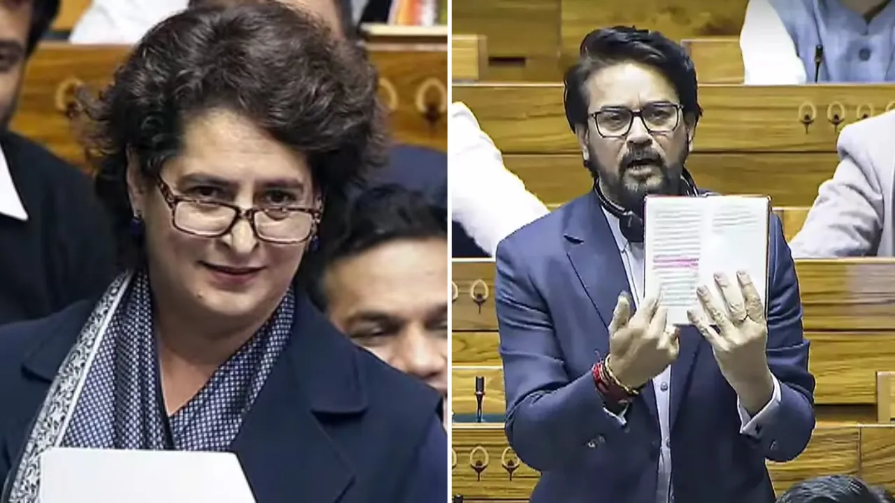 Priyanka Gandhi and Anurag Thakur