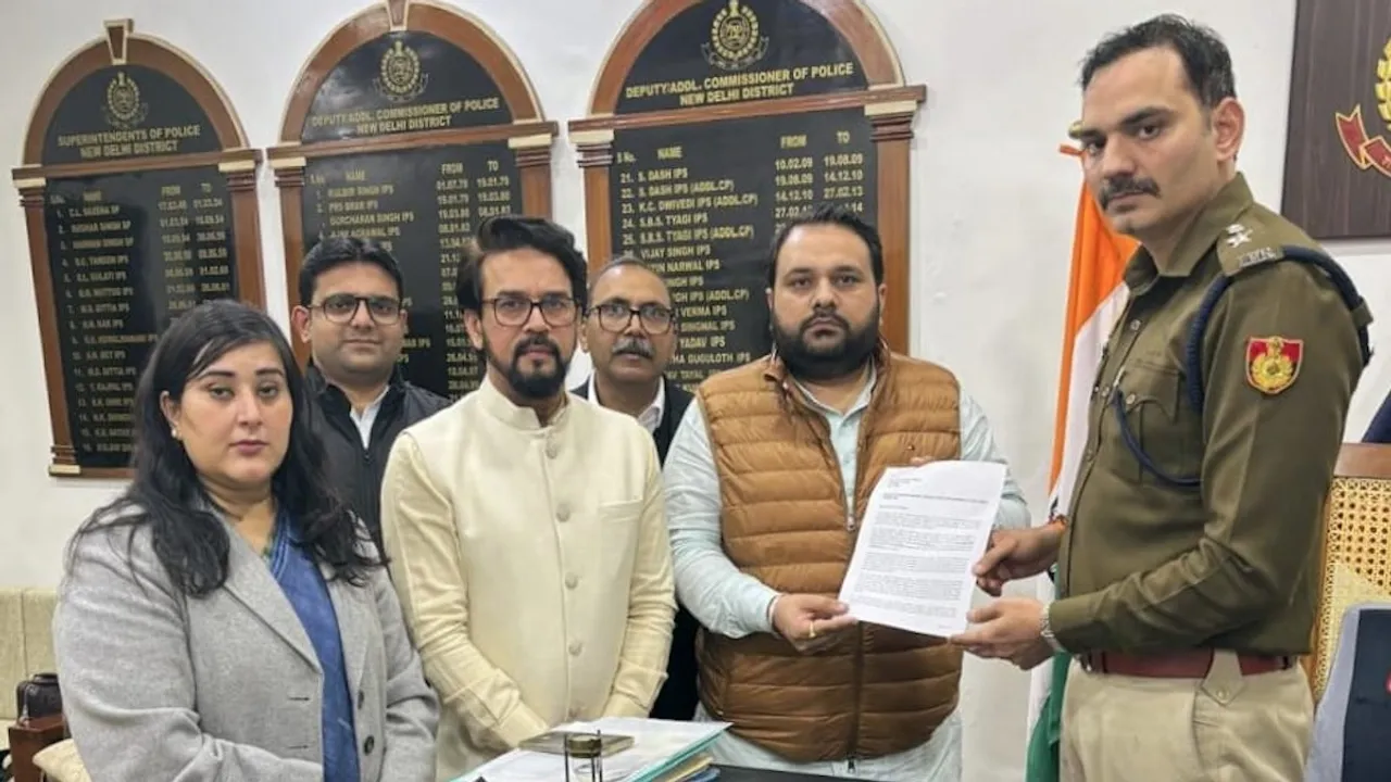 Bansuri Swaraj and Anurag Thakur 