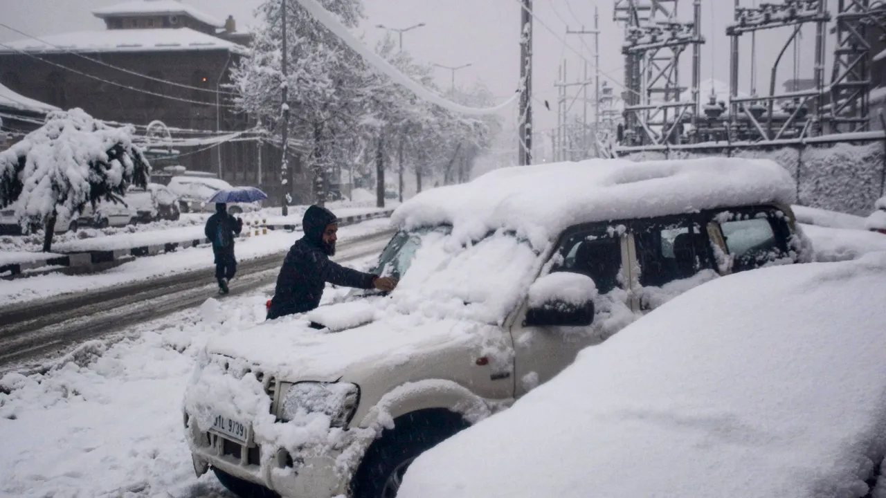 Kashmir Snowfall Kashmir Weather Srinagar Snowfall