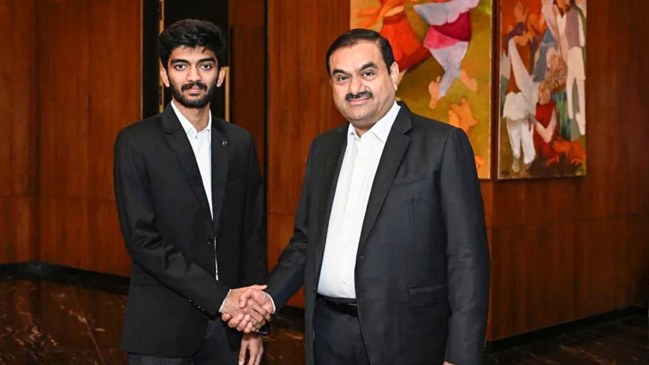 D Gukesh Gautam Adani