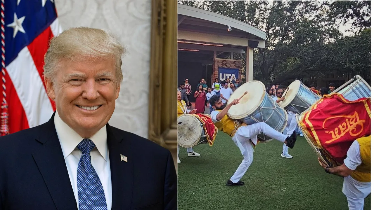 Donal Trump Indo-America dhol band