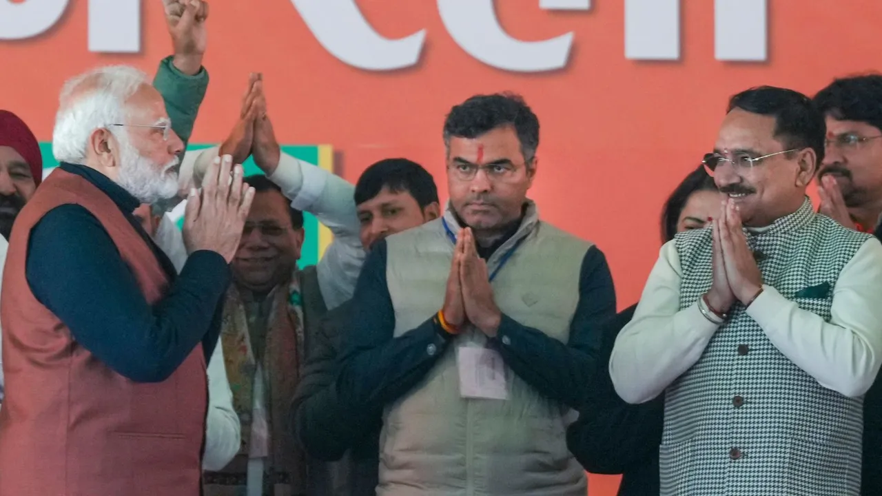 Narendra Modi Parvesh Verma Virendra Sachdeva Delhi BJP
