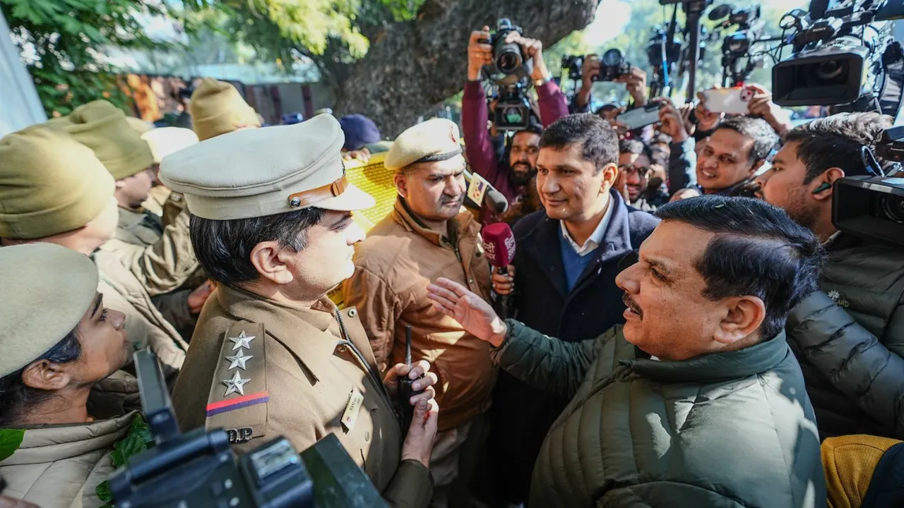 Arvind Kejriwal SheeshMahal AAP Sanjay Singh Saurabh Bharadwaj