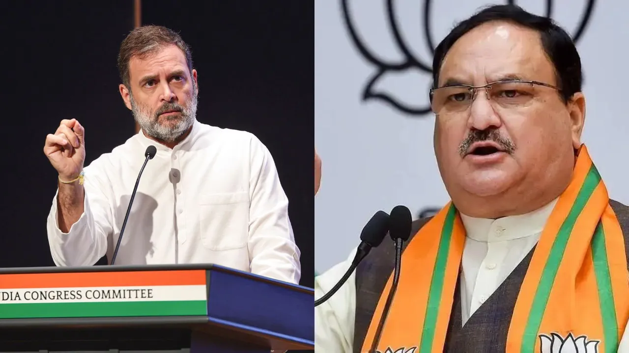 Rahul Gandhi J P Nadda