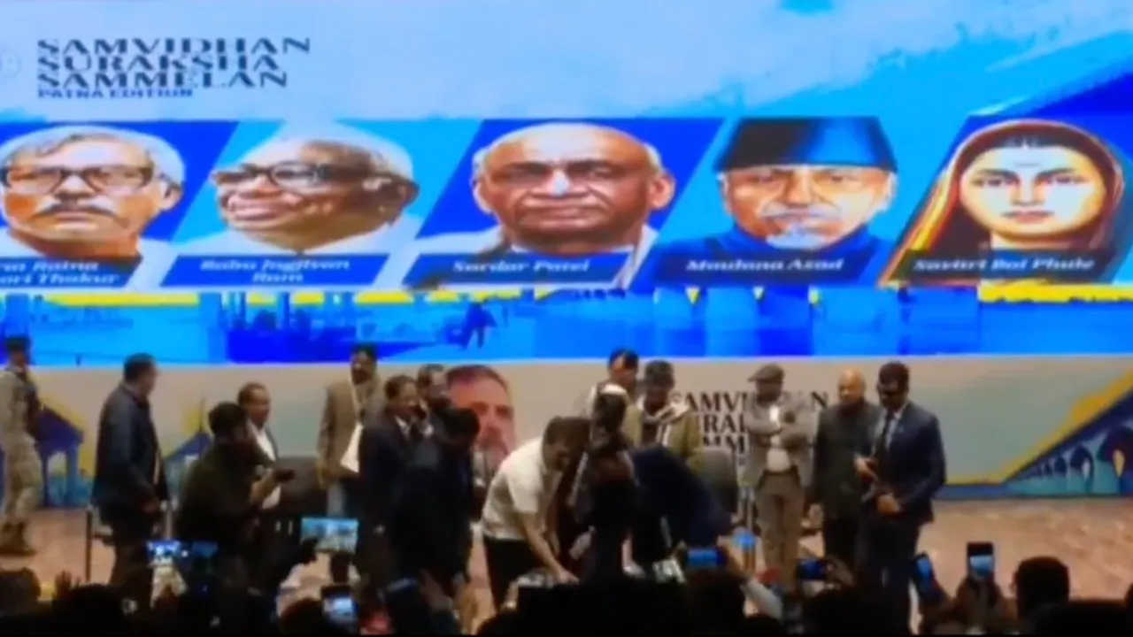 BJP claims Rahul Gandhi disrespected national anthem