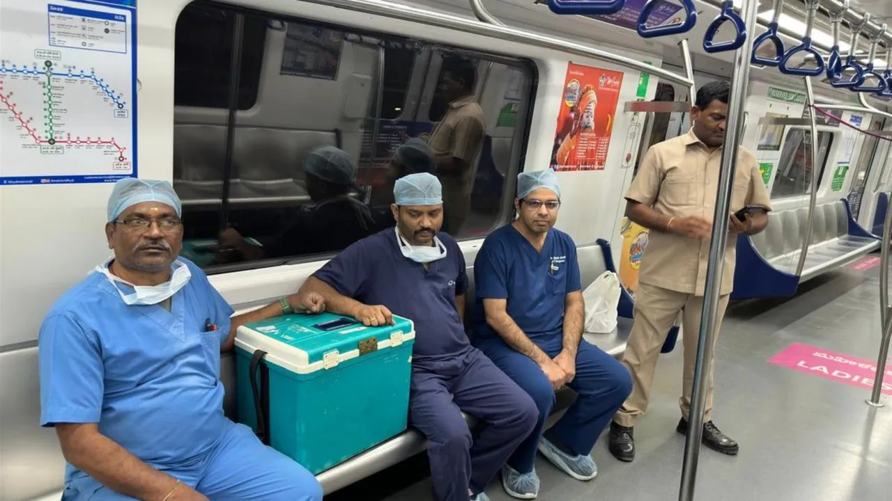 Hyderabad Metro Green Corridor Heart Transplant